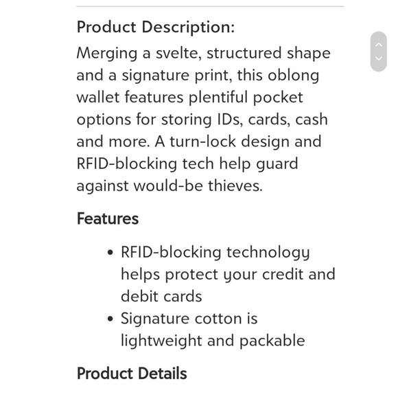 Vera Bradley travel floral wallet - Picture 7 of 8